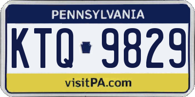 PA license plate KTQ9829