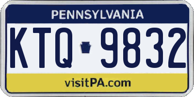 PA license plate KTQ9832