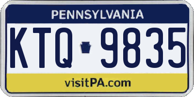 PA license plate KTQ9835