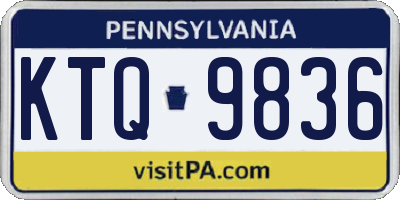 PA license plate KTQ9836