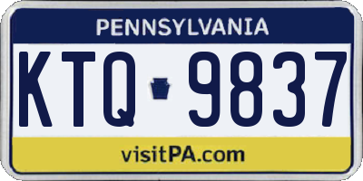 PA license plate KTQ9837