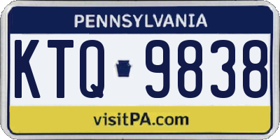 PA license plate KTQ9838
