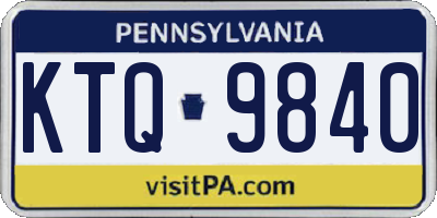 PA license plate KTQ9840