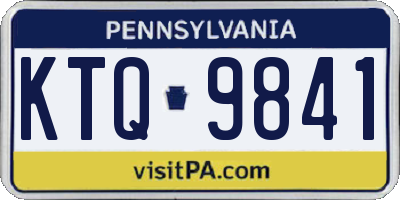 PA license plate KTQ9841