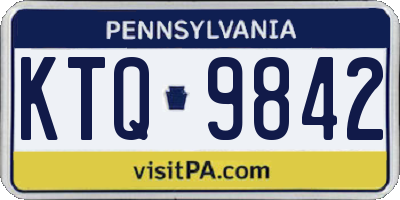 PA license plate KTQ9842