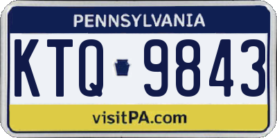 PA license plate KTQ9843