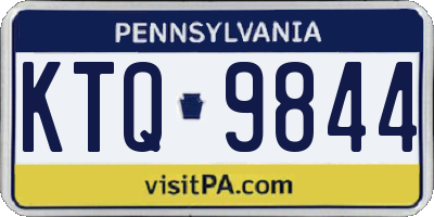 PA license plate KTQ9844