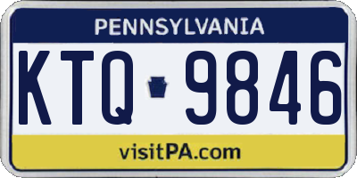 PA license plate KTQ9846