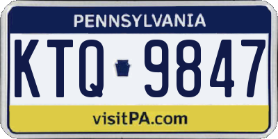 PA license plate KTQ9847