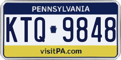 PA license plate KTQ9848
