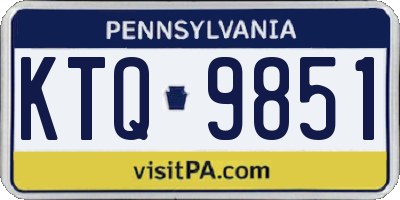 PA license plate KTQ9851