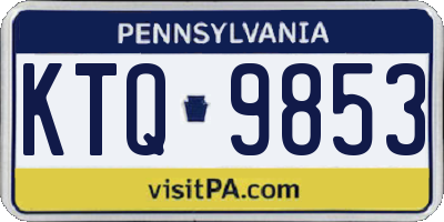 PA license plate KTQ9853