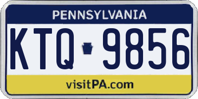 PA license plate KTQ9856