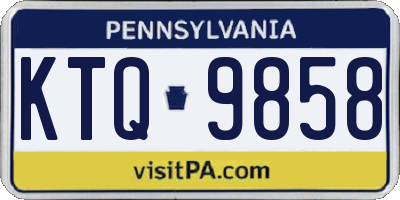 PA license plate KTQ9858