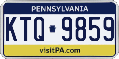 PA license plate KTQ9859