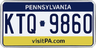 PA license plate KTQ9860