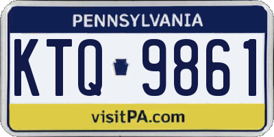 PA license plate KTQ9861
