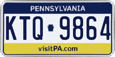 PA license plate KTQ9864