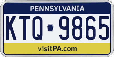 PA license plate KTQ9865