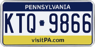PA license plate KTQ9866