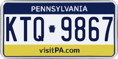 PA license plate KTQ9867