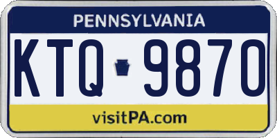PA license plate KTQ9870