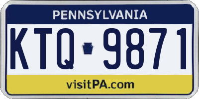 PA license plate KTQ9871