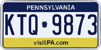 PA license plate KTQ9873