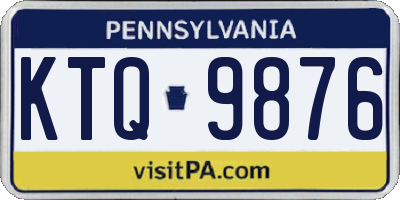 PA license plate KTQ9876