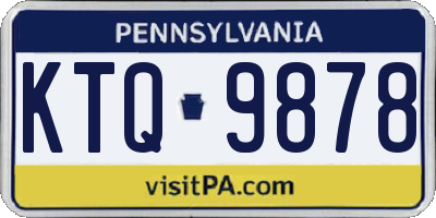 PA license plate KTQ9878