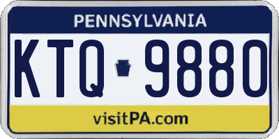PA license plate KTQ9880
