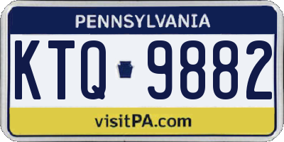 PA license plate KTQ9882