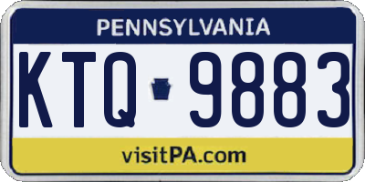 PA license plate KTQ9883