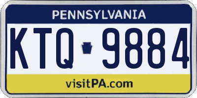 PA license plate KTQ9884