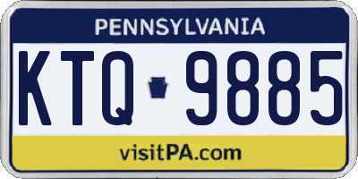 PA license plate KTQ9885
