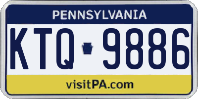 PA license plate KTQ9886