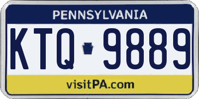 PA license plate KTQ9889