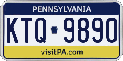 PA license plate KTQ9890