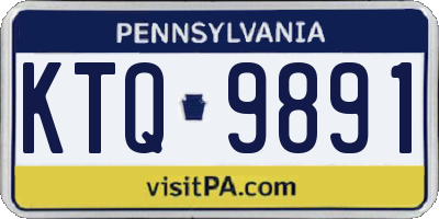PA license plate KTQ9891