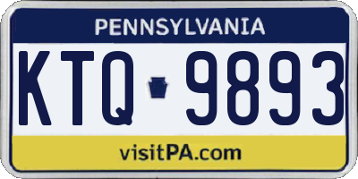 PA license plate KTQ9893
