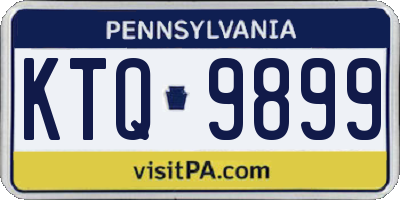 PA license plate KTQ9899