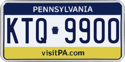 PA license plate KTQ9900