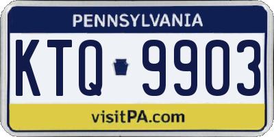 PA license plate KTQ9903