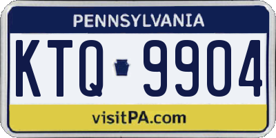 PA license plate KTQ9904