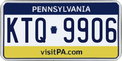 PA license plate KTQ9906