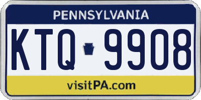 PA license plate KTQ9908