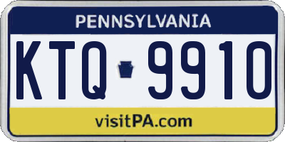 PA license plate KTQ9910