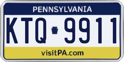 PA license plate KTQ9911