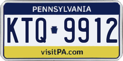 PA license plate KTQ9912