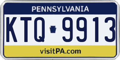 PA license plate KTQ9913